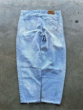 Distress Anchor Blue Loose baggy jeans
